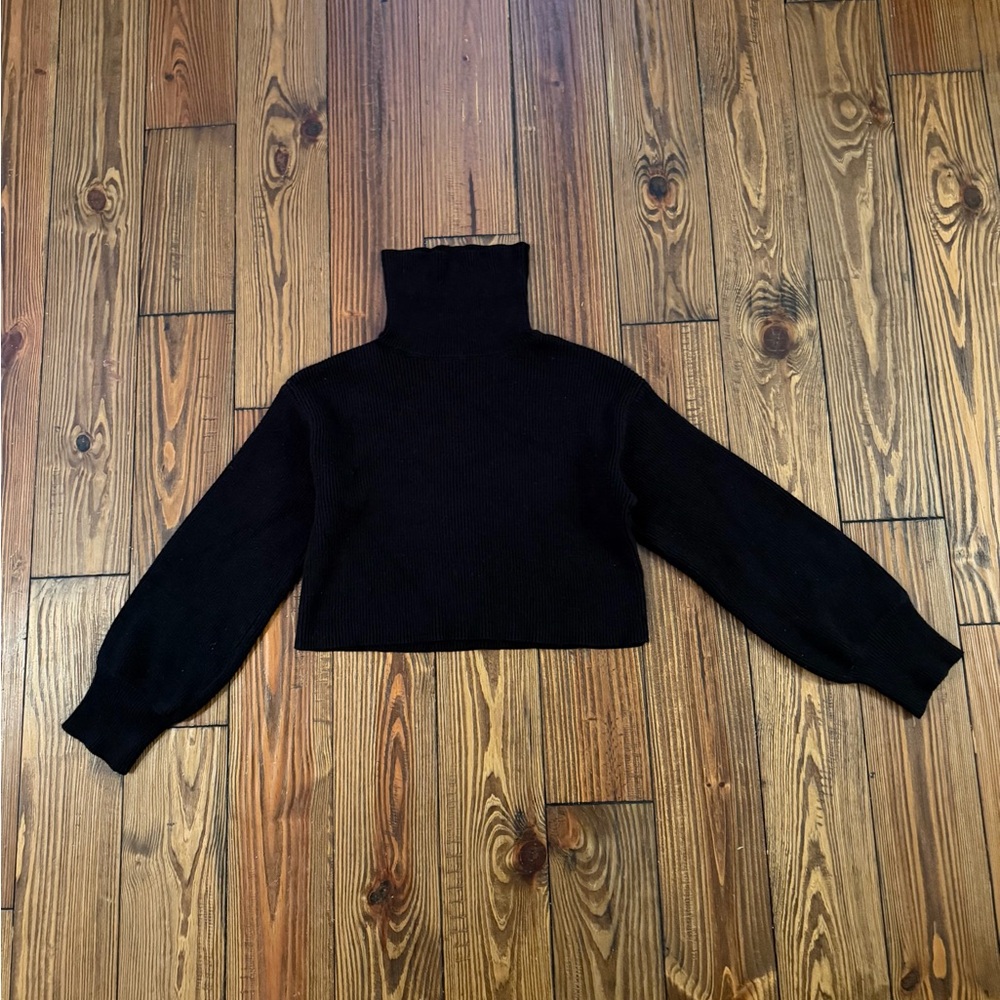 Miami Black Turtleneck Sweater